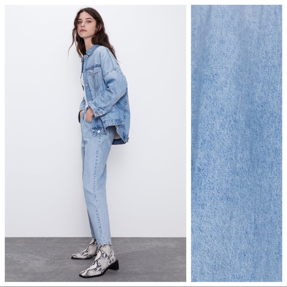 NWT. Zara Oversized Denim Jacket. Size S. - Picture 2 of 14